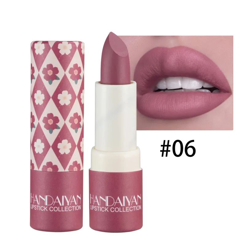8 Colors Velvet Finish Lipstick Waterproof Long Lasting Moisturizing Non Stick Cup Nude Pink Red Lip Makeup Cosmetics — image 11