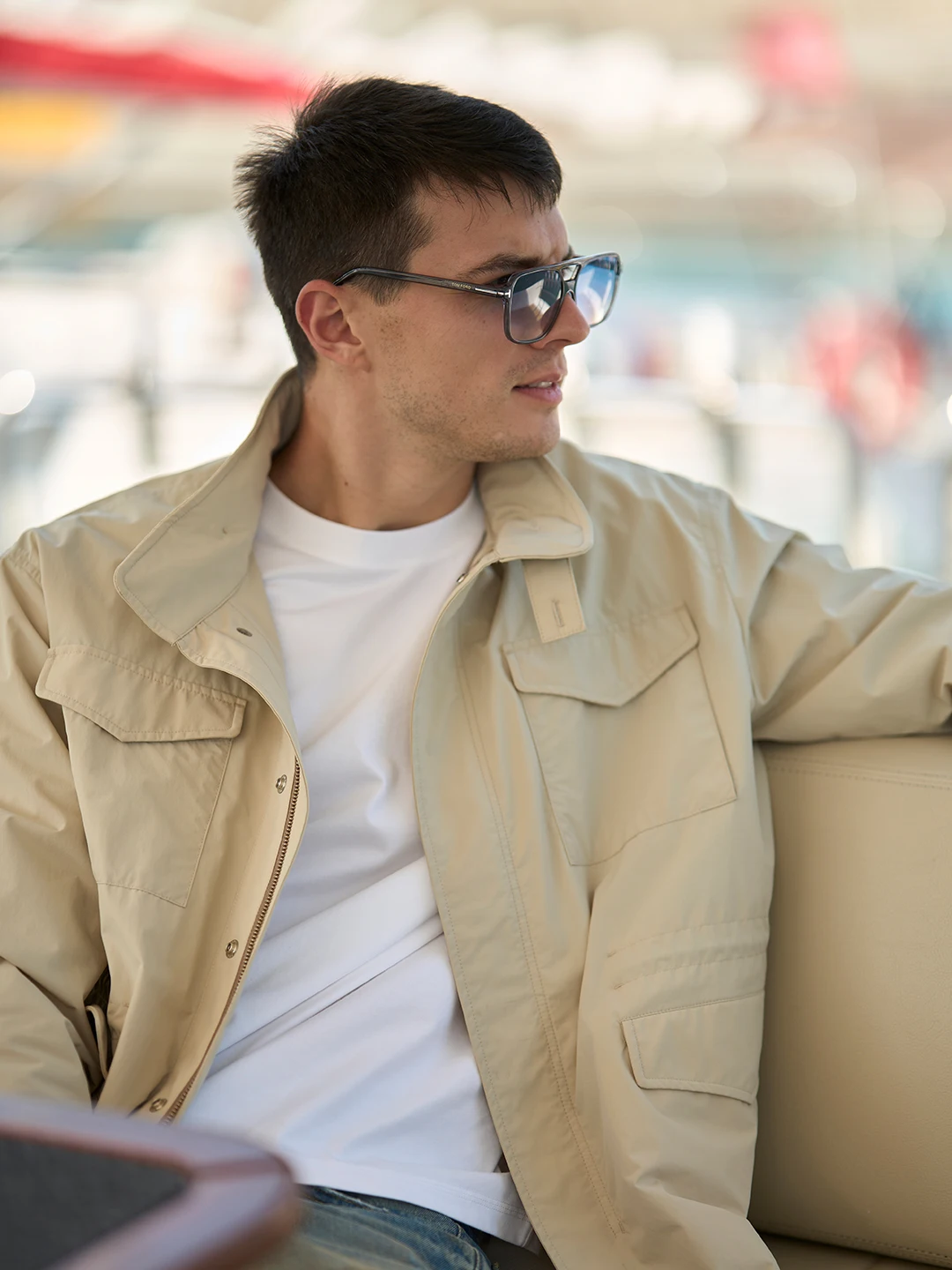 Men's Oversize Outdoor Stand Collar Hooded Windbreaker Jacket Casual Cargo Trench Coat Outerwear — image 2