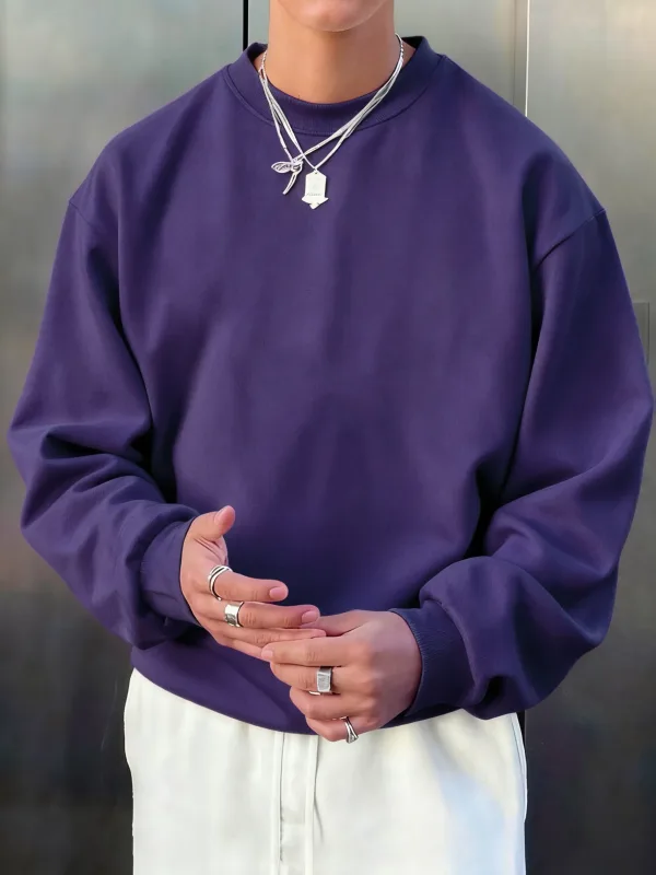 Herenfleece Herfsttop Straat All-Match Pullovers Comfortabele Basics Sweatshirts Sport Casual Sportkleding Dagelijks Zachte kleding — image 15