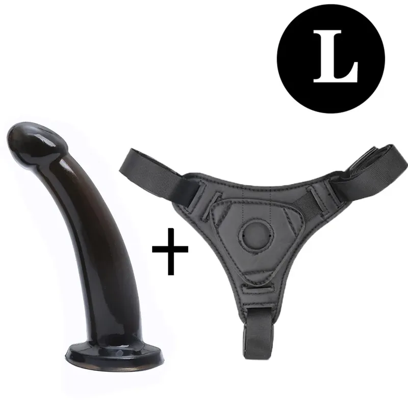 Lesbian Realistic Strapon Dildo Panties Strap-on Harness Belt with Silicone Anal Plug Suction Cup for Women Gay Sex Toys — image 12