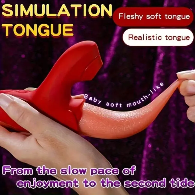 Potente vibrador de succión para mujeres, estimulador de clítoris para lamer la lengua, masajeador vaginal con ventosa, masturbación, juguetes sexuales para adultos, productos — image 4