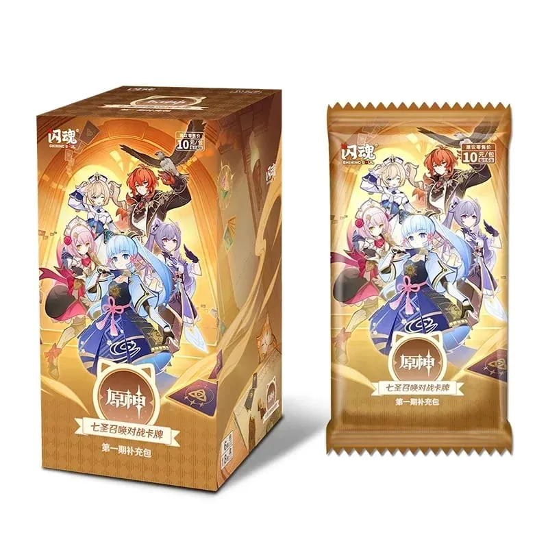 Original Genshin Impact Card Genius Invokation TCG Battle Card Hu Tao Raiden Shogun Anime Character Collection Card Kid Toy Gift — image 2