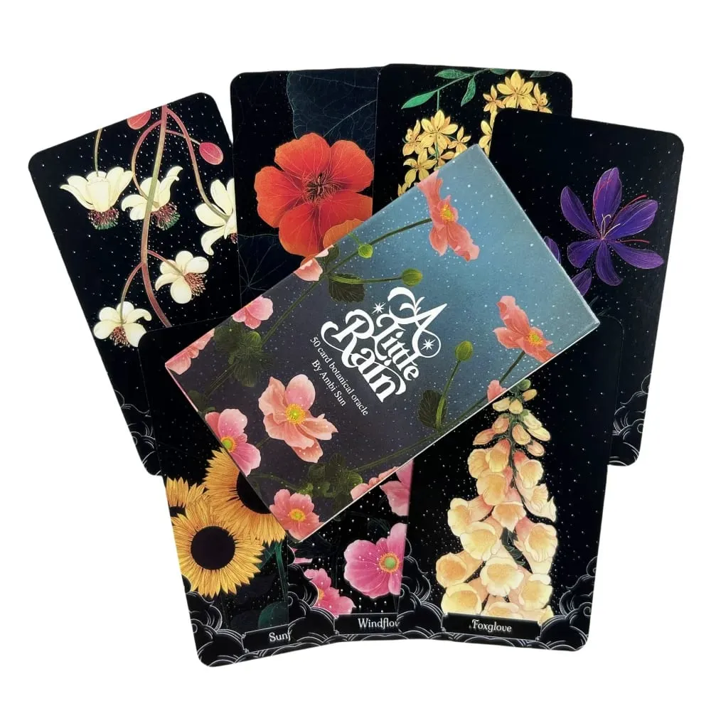 A Little Rain Botanical Oracle card Permainan Leisure Party Table Game Berkualiti Tinggi Dek Tarot Ramalan Ramalan — image 5
