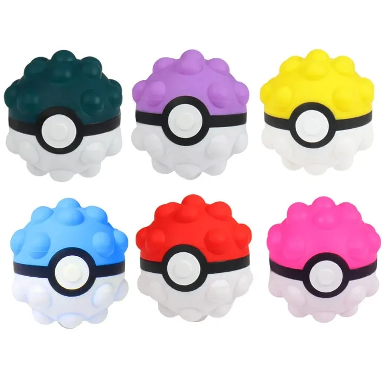 Pokemon Decompression Toys 6styles Cute Poke Ball Pinching Chronic Rebound Toys Small Unzip Ball Portable Play Children Gifts — image 2