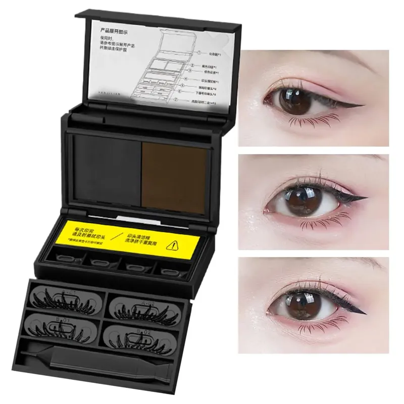 Eye Makeup Stamp Kit Long-lasting Beauty Lower Eyelash Stamp Eyeliners And Mole Set Eye Makeup Non-slipping Application Set