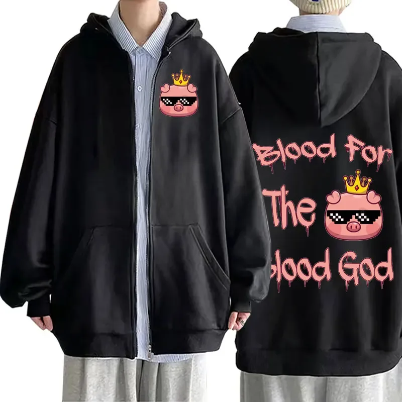 Technoblade Merch Print Zipper Hoodies Sweatshirts Harajuku Men Women Hip Hop Streetwear Casual Loose Hoodies Fashion Pullovers — image 17