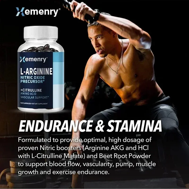 L-Arginine - Nitric Oxide Supplements - Boost Endurance & Strength Promote Muscle Growth Improve Performance — image 6