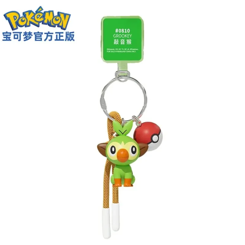 Genuine Pokemon Scorbunny Keychain Grookey Riolu Sobble Wobbuffet Cubone Anime Action Figure Toy Keyring Fragrance Pendant Gift — image 12