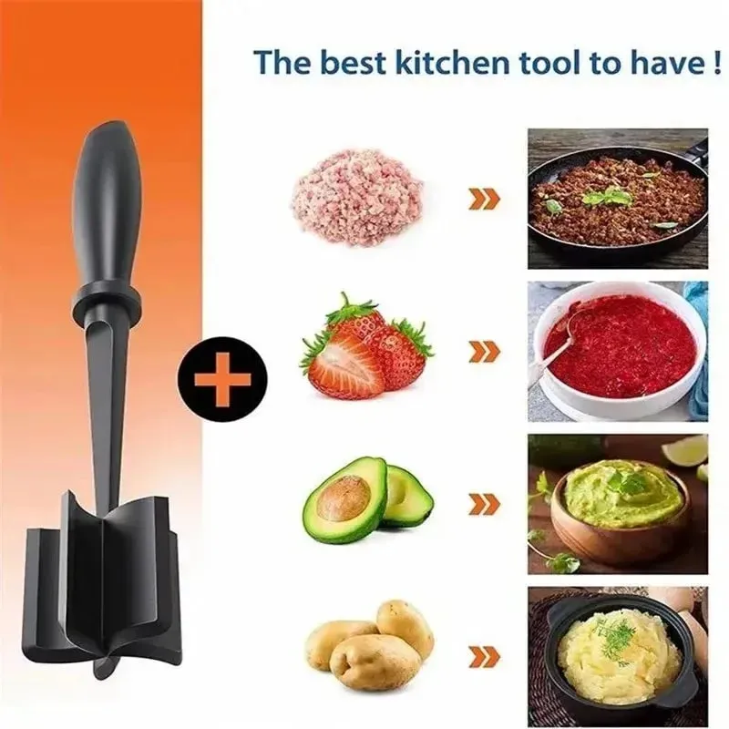 Fruit Salad Mixer Multifunctional Manual Mashed Chopper Potato Meat Crusher Non-Stick Masher Kitchen Mixing Rod Cooking Tools — image 5