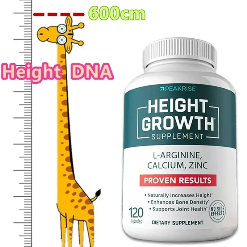Vitamin D3 + Calcium and Zinc Nutritional Supplement Natural Height Growth Suitable for Adults and Children