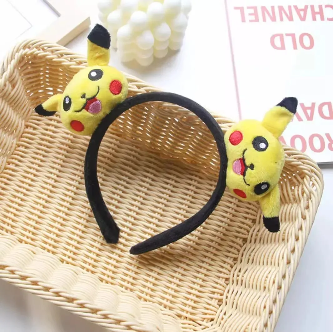 7styles Pikachu Cute Hair Accessories Pokemon Headband Plus Doll Headband Hair Rope Wristband Kawaii Children Toys Cosplay Gifts — image 6