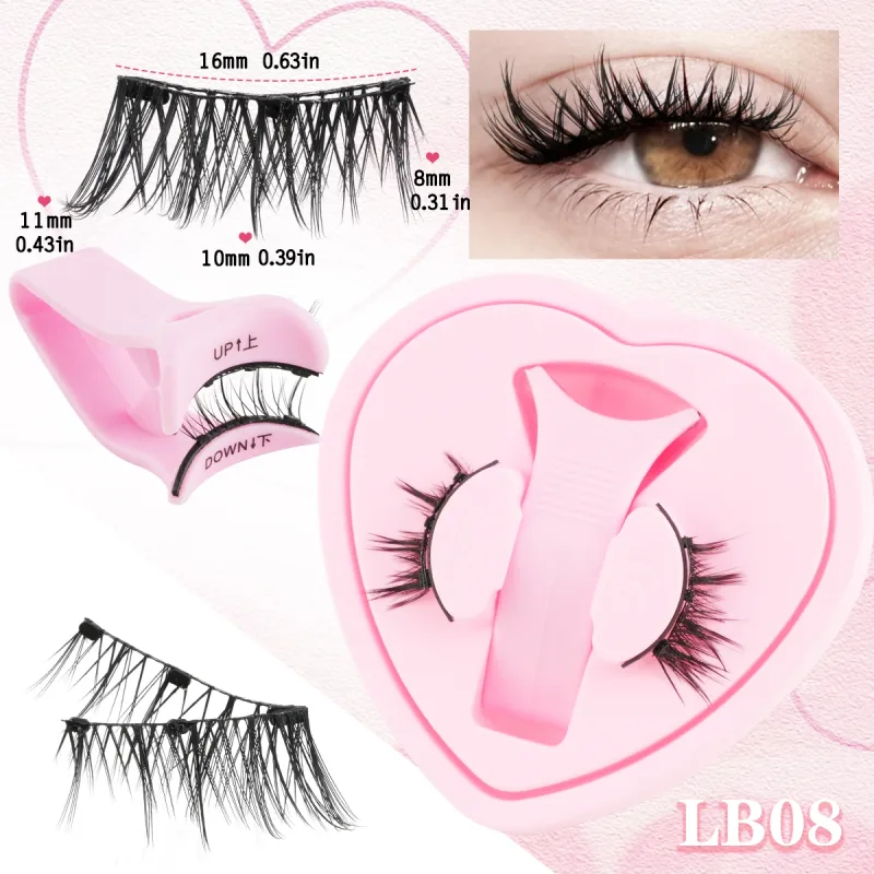 Magnetic Eyelashes Kit Natural 3D Mink Lashes Thick Fluffy False Lashes No Glue Needed Fake Eyelash Makeup Faux Cils
