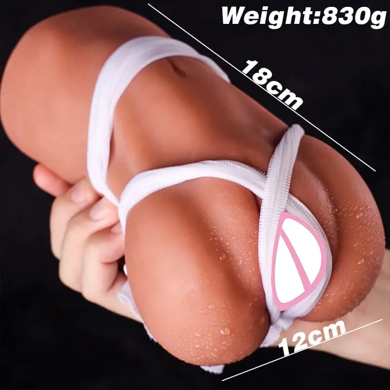 Realistic Vagina Masturbation Cup Uterus Blowjob 3D Artificial Vaginal for Men Dual Channel Anal Sextoys Pocket Pussy Sex Shop