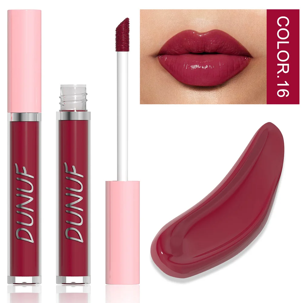 Water Light Lip Glaze Mirror Glass Nude Pink Brown 16 Colors Highly Pigmented Lip Gloss Hydrating Sexy Red Lipstick Makeup — image 22