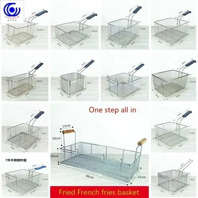 Stainless Steel Fryer Screen French Fries Frame Square Filter Net Encrypt Colander Shaped Frying Basket Fryers Meshed — image 2