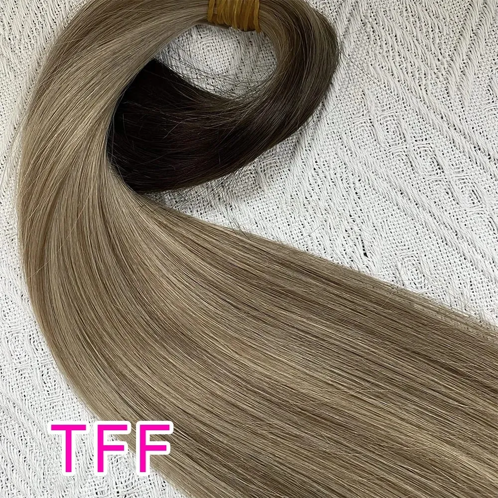 Micro Ring Hair Extension Ombre 100% Virgin Human Hair Extensions Nano Ring Micro Beads Tip Thick Full Head 18"-30"extensiónes — image 16