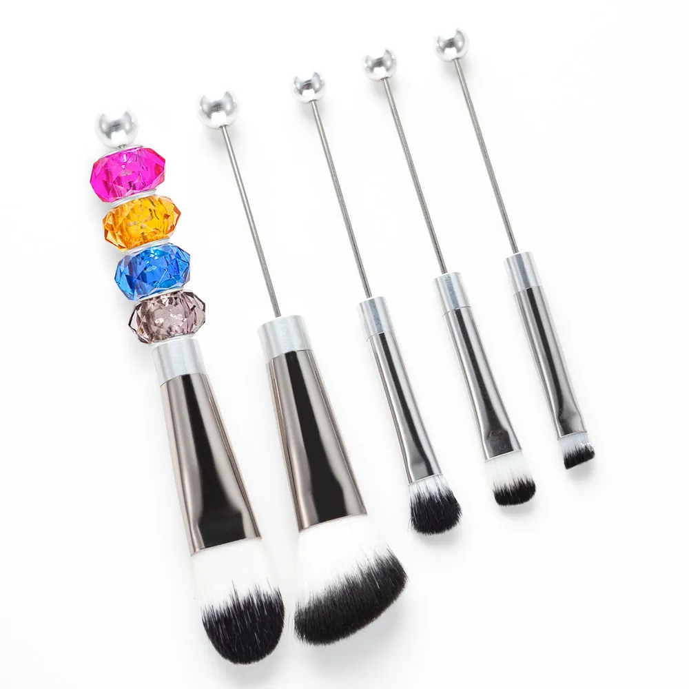 Diy Beadable Makeup Brushes 5Pcs Makeup Brush Contour Brush Beauty Gifts
