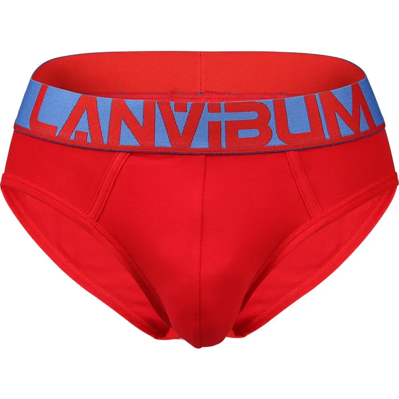 LM644 Summer Men's Briefs Colorful Bright Ribs Cotton Mid-waist Simple Comfortable Breathable U-bullet Bag Soft Youth Underwear — image 13