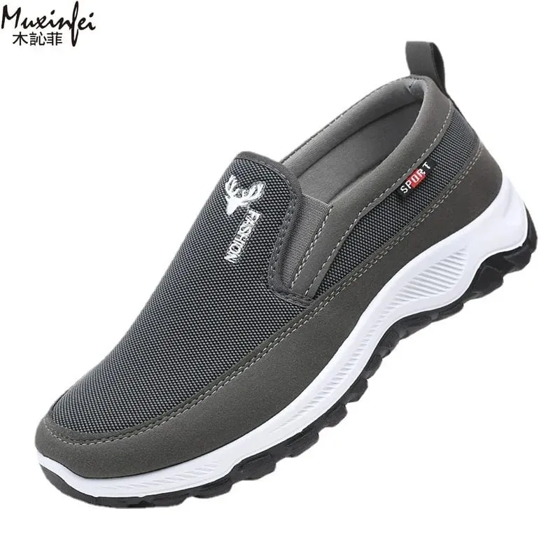Men Running Hiking Sneakers Breathable Orthopedic Travel Plimsolls Slip On Comfortable for Outdoor Activity Hiking Walking — image 7