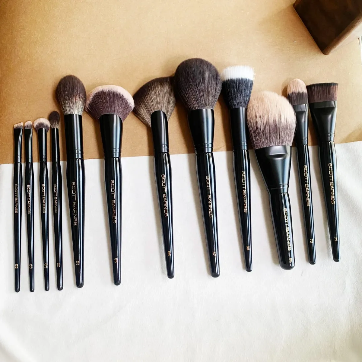 Luxury Black Makeup Brushes Set from SCOTT Super-soft Synthetic Hair Face Powder Blush Eye Shadow Blending Cosmetic Brush Tools — image 2