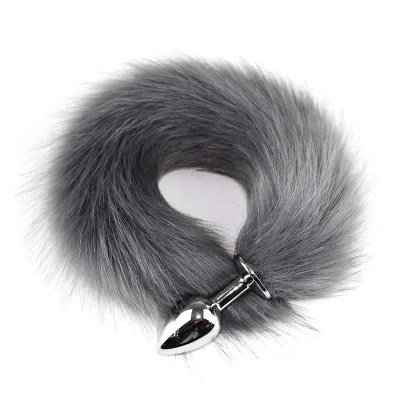 Sex Sm Props Metal Anal Plug Solid Color Fox Tail Anal Plug Backyard Development Training Plug Anal Toys Expand The Anus — image 8