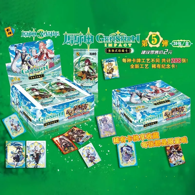 Game Genshin impact Card Anime TCG Collection Pack Booster Box Rare SSR Anime Collectible Card Family Table Game Card Toy — image 25