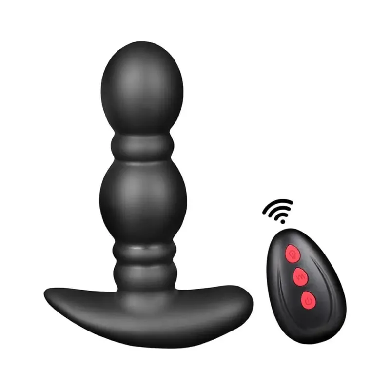 Telecomando senza fili Massaggiatore prostatico maschile Plug anale gonfiabile 10 modalità di vibrazione Butt plug Espansione anale Vibratore Giocattolo del sesso