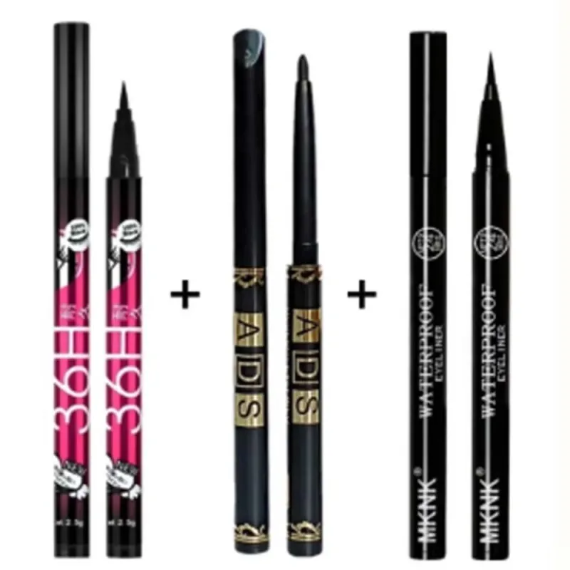 1/3/5 st Slät svart flytande Eyeliner Pen Ultrafin pennspets 36H Eye Liner Penna Vattentät Långvarig nybörjarsminkning