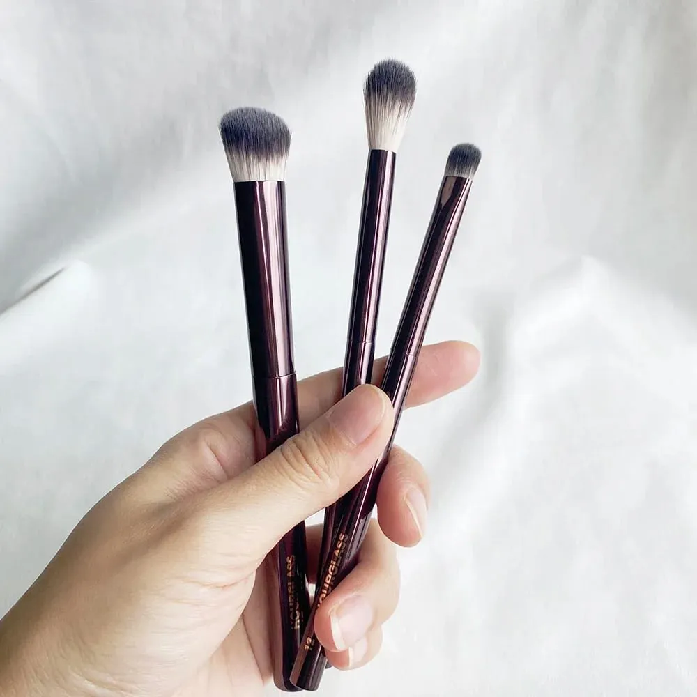 Zandloper Oogmake-up Kwasten Set Luxe Schaduw Cosmetische Brush Kit Blending Shaping Contouring Highlighting Brow Concealer Liner — image 5