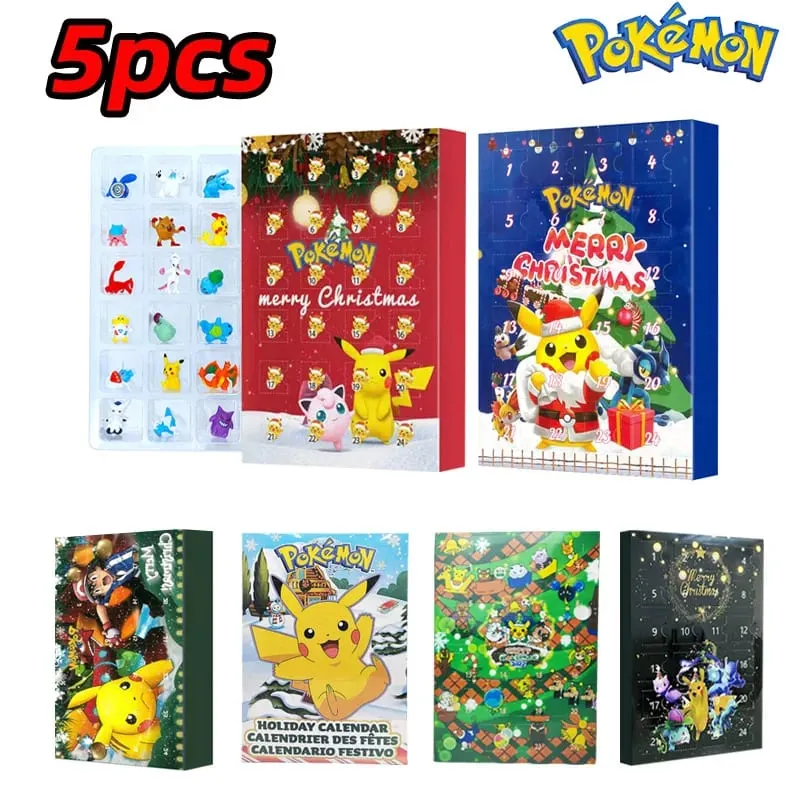 Pokemon Figure Christmas Halloween Advent Calendar Gift Kawaii Pikachu Anime Figural Action 24Pcs Set Model PVC Toys — image 1