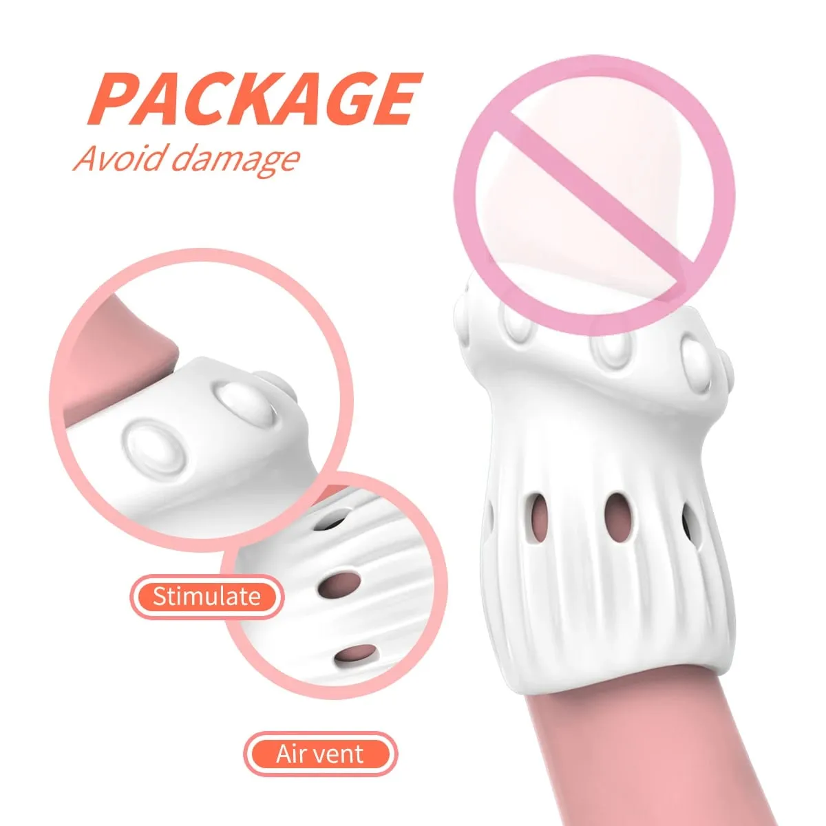 2pcs Foreskin Phimosis Cockring for Men Penis Sleeve Cock Ring Set Physically Fixed Foreskin Position Protection Adult Sex Toys — image 3
