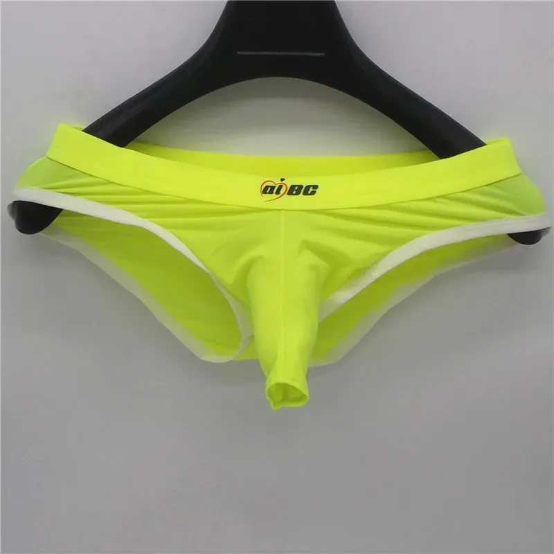 Men's Erotic Briefs Elephant Nose Open Sheath Bikini Gay Sexy Thin Ice Silk Penis Bulge Separate Elastic Quick Dry Sports Tangas — image 4