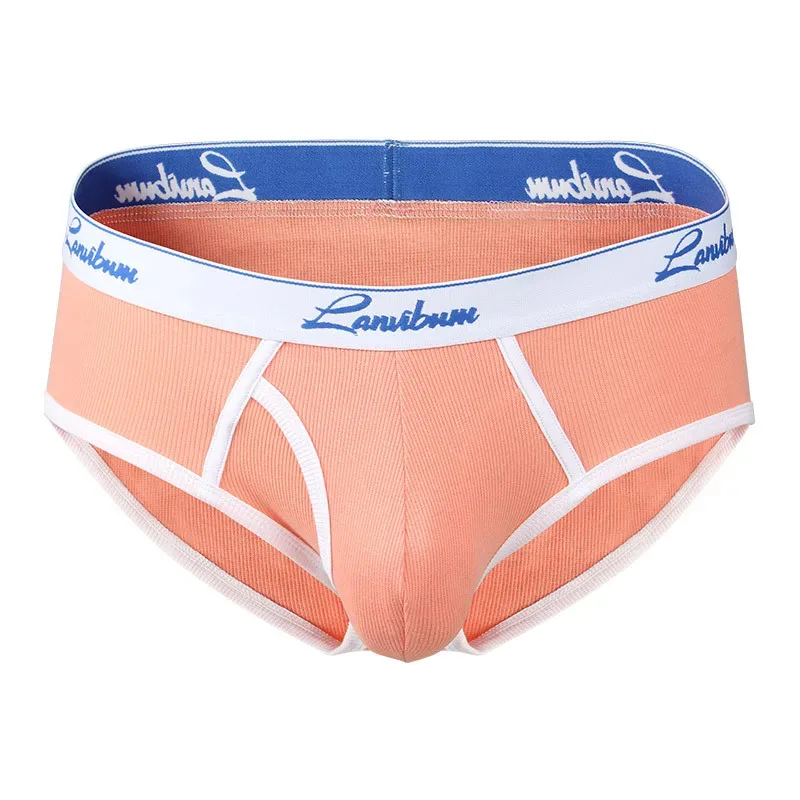 1/3 PCS New Men's Underwear Mid Waist Thread Cotton Breathable Solid Color Youth Underwear Men's Triangle Pants