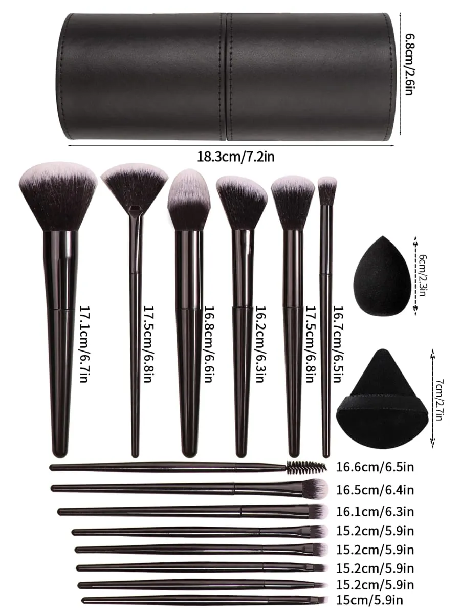 Black Makeup Brush Set Professional Super soft detail brush Blush Brush Foundation Concealer Eyeshadow Brush Women Beauty Tool