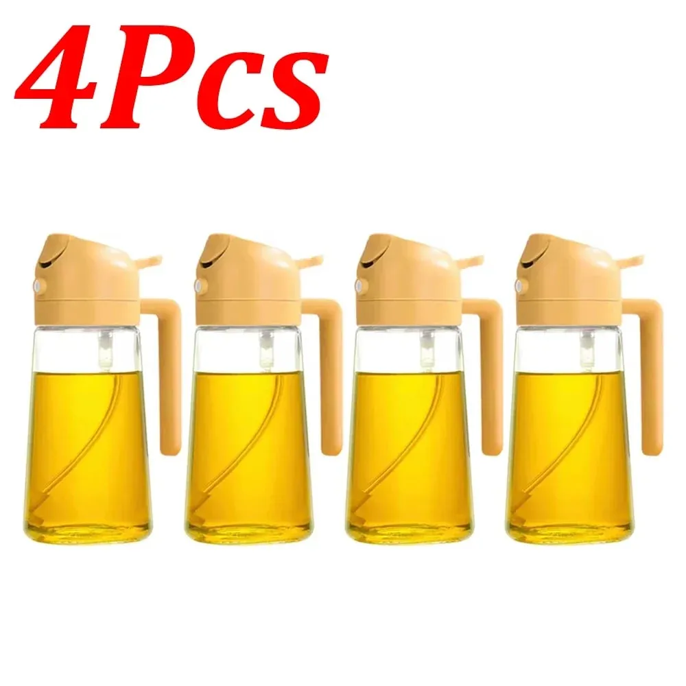 Pulverizador de aceite 2 en 1 de 500ml, 1-4 Uds., pulverizador de aceite de oliva para cocinar, pulverizador de aceite para hornear, freidora de aire para cocina, hornear ensalada, asar y asar — image 20