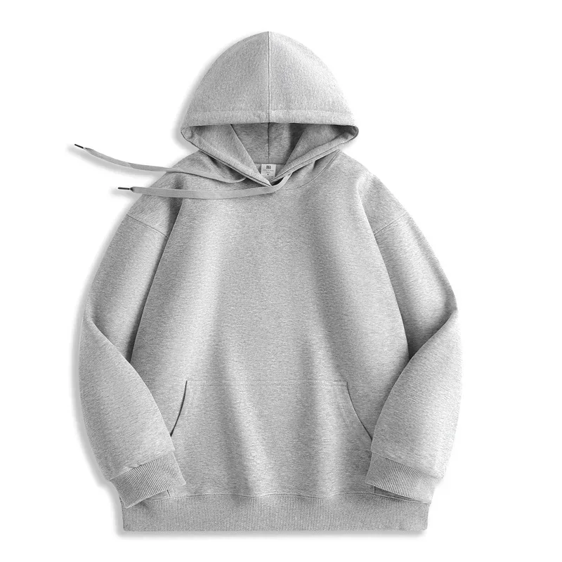 Customized Your Brand Logo DIY Design 600GSM Mens Hoodies High-quality Women Sweatshirt Solid Color Cotton Loose Streetwear — image 32
