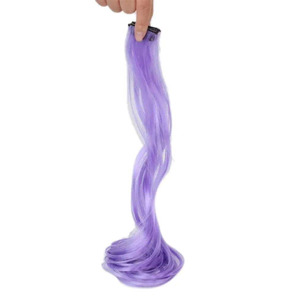 Colored Large Wave Long Curly Wig Ear Hanging Dye Hair Extensions Invisible High Temperature Silk Synthetic Wig Patch — image 17