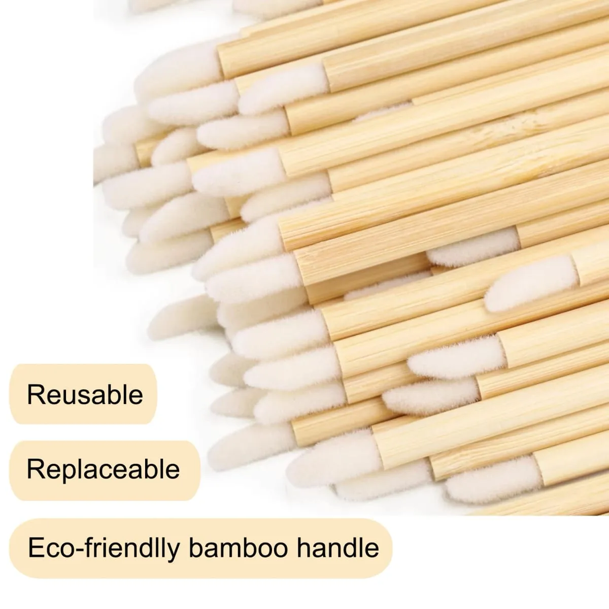 50/100/300pcs Eyebrow Eyelash Brushes Wooden Eyelash Spoolies Mascara Wands Lip Applicator for Eyelash Extension Makeup Tool — image 3