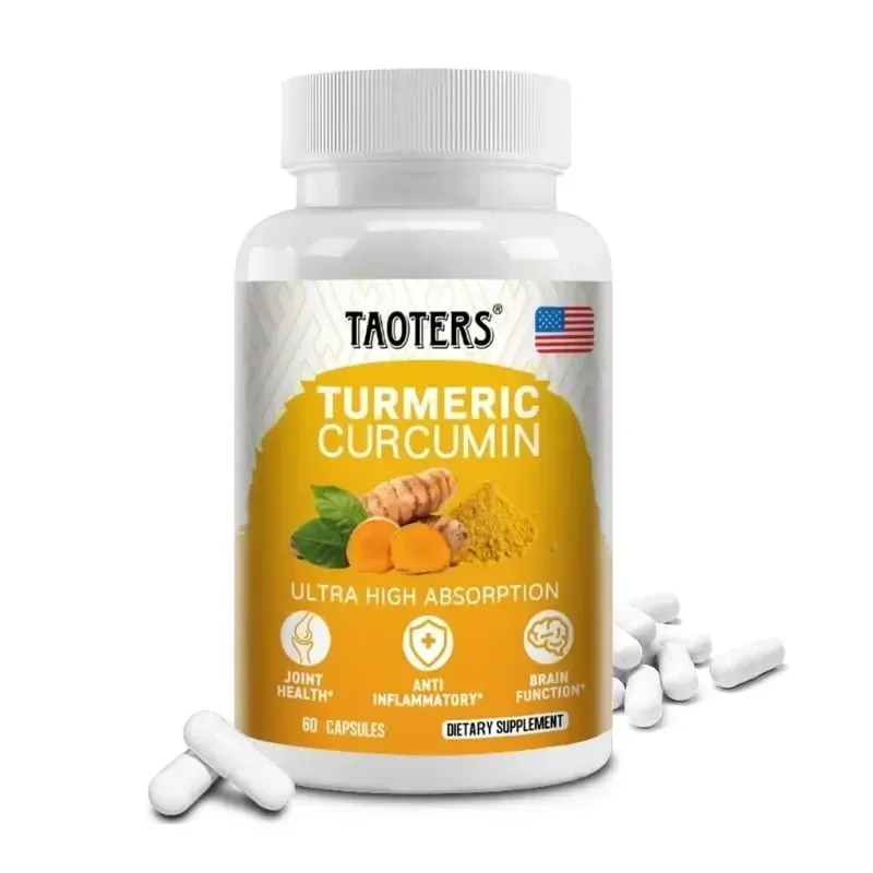 Turmeric Curcumin Capsules Natural Joint Support Relieve Joint Pain Support Brain Health & Heart Health