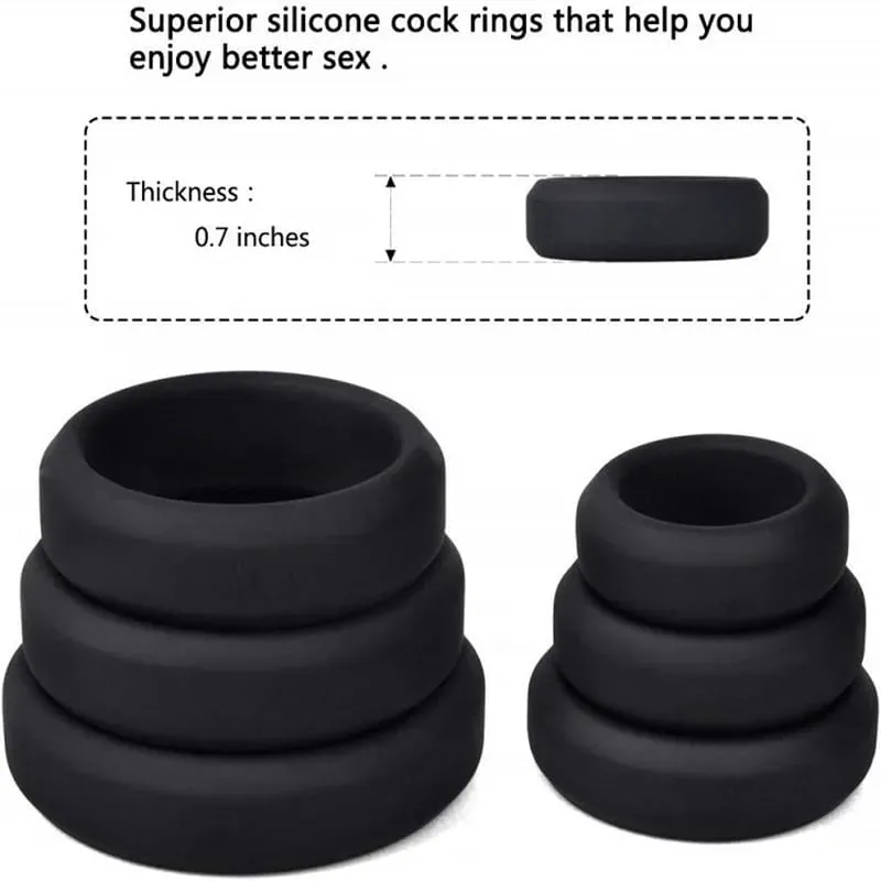 Silicone Cock Ring Penis Enhance Erection Delay Ejaculation Cockring Sex Toys For Men Foreskin Lock Semen Ring Sex Shop — image 3