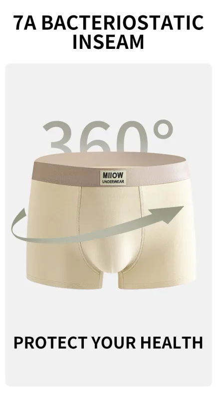 MiiOW 3Pcs Organic Cotton Men Underwear Boxer Shorts Antibacterial Seamless Underpants Male Panties Gift For Men Boxershorts New — image 26