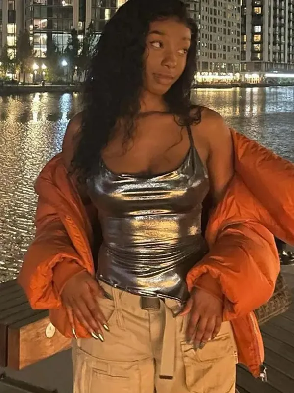 Solid Color Shiny Bodycon Sexy Style Vest Top 2024 New Summer Ladies Camisole Casual Basic — image 7