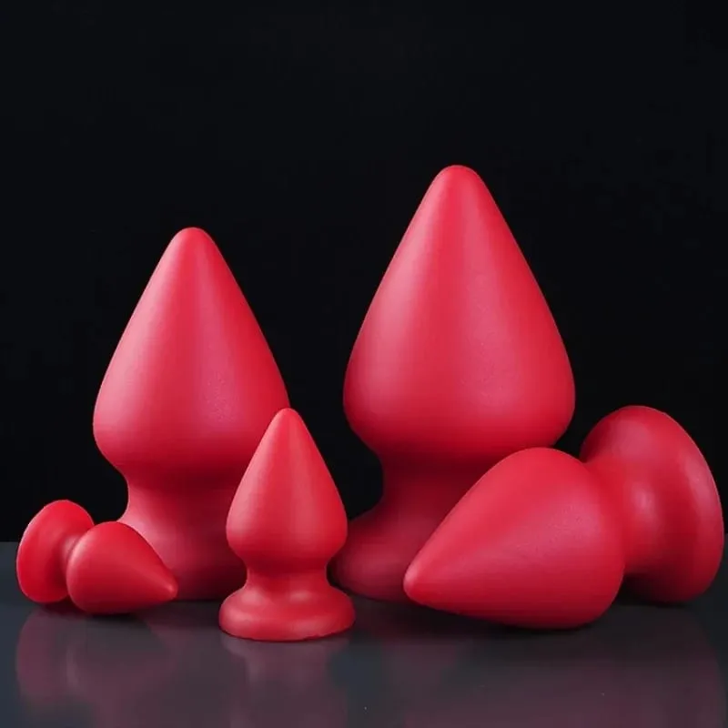 Huge Anal Plug Liquid Silicone Soft Conical Butt Plug Big Anal Dildos for Women Men G-spot /prostate Massage 18+ Sex Toys — image 6
