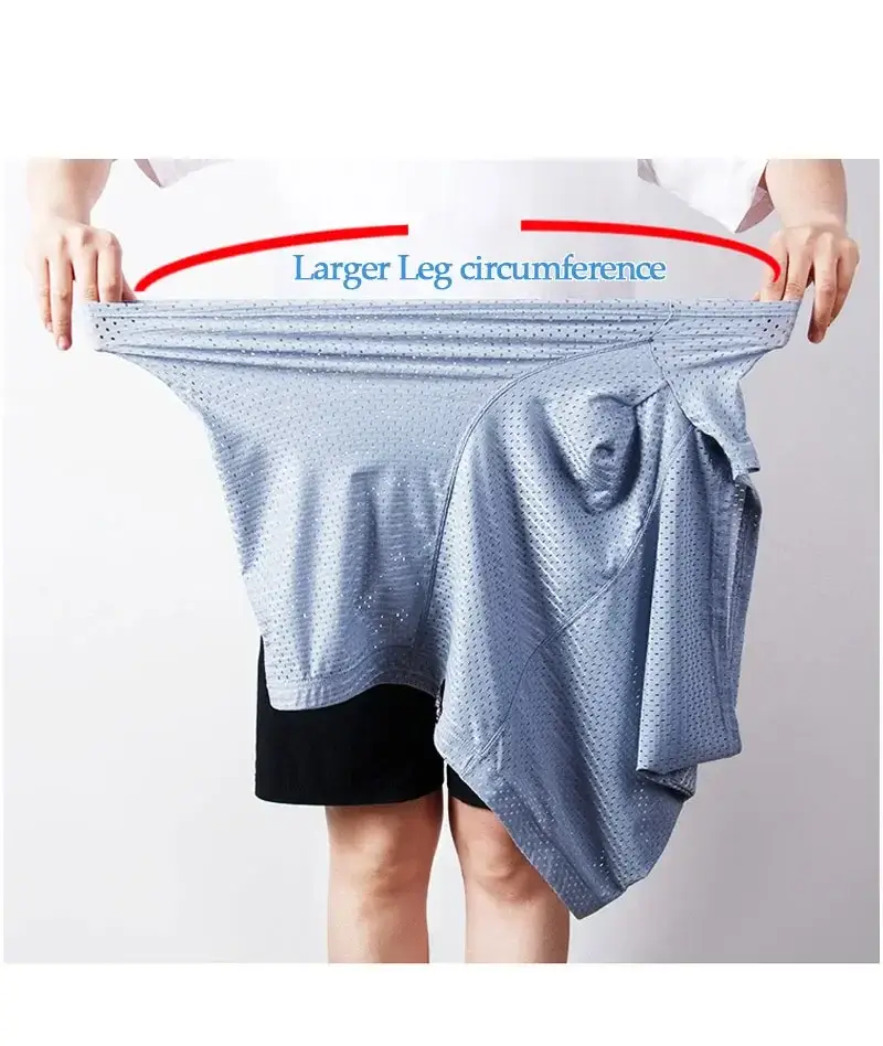 4 Pack Men's Big Size Boxer Shorts (9XL-13XL) Breathable Mesh Underwear Comfort Fit, Stretch Waistband Plus Size Men's Undies