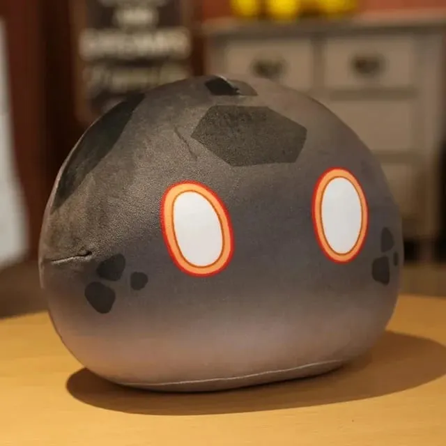 Novo 10cm anime projeto bonito genshin impacto slime pelúcia travesseiro brinquedos kawaii dos desenhos animados anime travesseiro brinquedos aniversário presente de natal para crianças