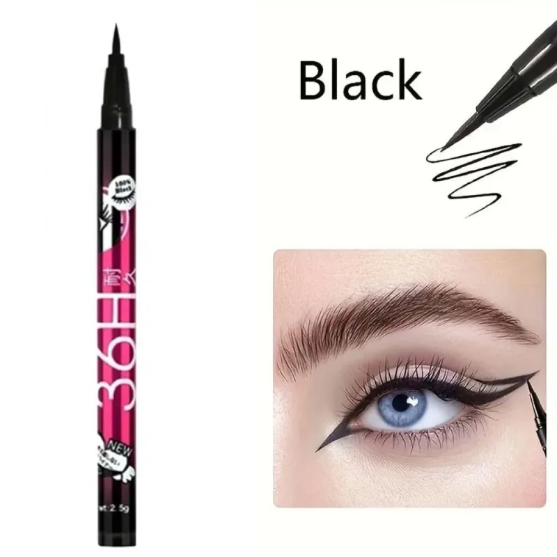 1/3/5 st Slät svart flytande Eyeliner Pen Ultrafin pennspets 36H Eye Liner Penna Vattentät Långvarig nybörjarsminkning