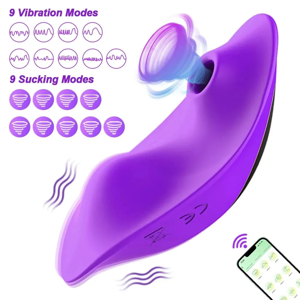 APP Sucking Vibrator Female Bluetooth Sucker Clitoris Stimulator Adult Goods Sex Toy for Women 's Panties — image 3