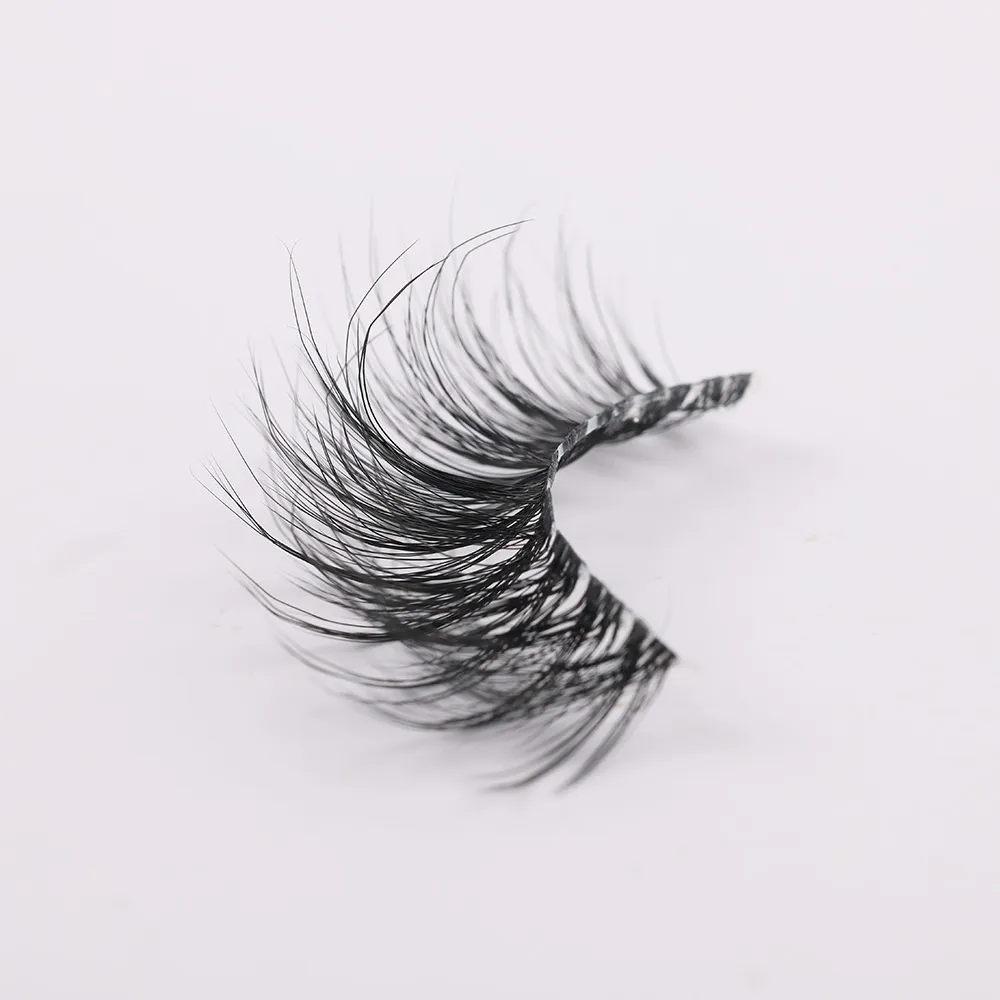 3D Mink Lashes Transparent Band False Eyelashes Natural Fake Eyelash Anime Winged Clear Band Lashes Manga Lashes Makeup — image 4