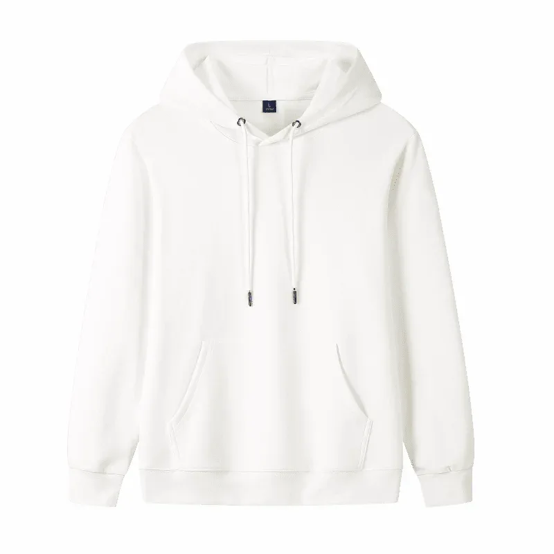 Fashion 9 Colors High-Quality Pullovers Custom Logo Printed Personal Group Brand Embroidery Men and Women 100% Cotton Hoodies — image 23