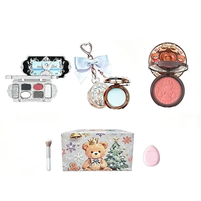 Full Set Makeup Kit Swan Makeup Palette Pressed Powder Blush Lipstick Eyeshadow Palette Cute Cosmetic Gift Set